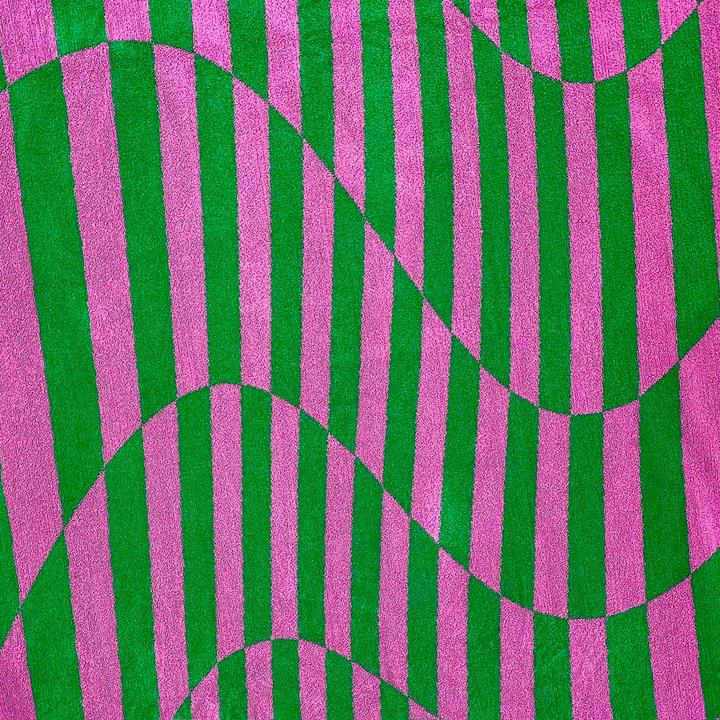 Produktbild Frau Kunz Badetuch Onda Luce Pink & Grün (100 x 150 cm)
