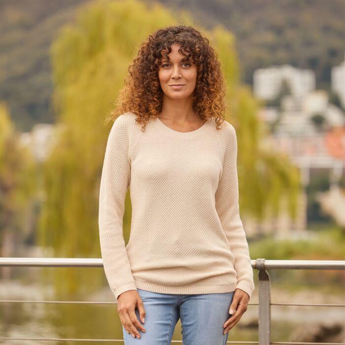 Produktbild Artime Damen Strickpullover, strukturiert, abgerundeter Saum (M)