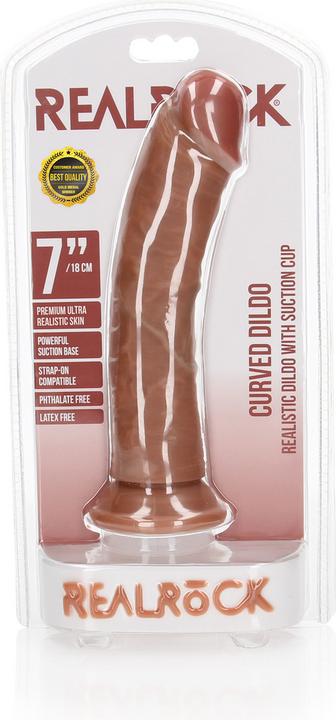 Produktbild RealRock Curved Realistic Dildo with Suction Cup - 7"/ 18 cm