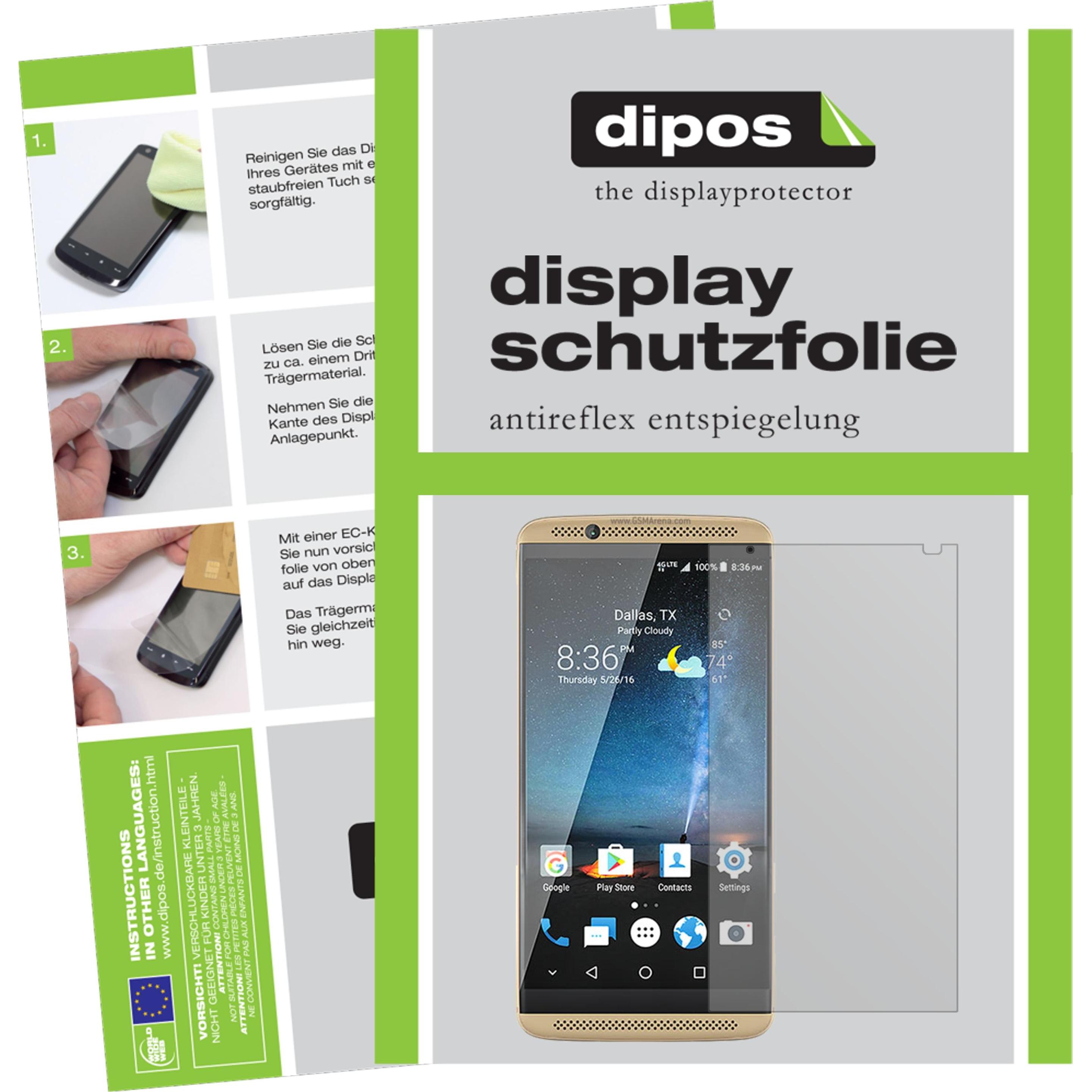 Dipos Displayschutzfolie Antireflex (6 Stück, ZTE Axon 7), Smartphone Schutzfolie, Transparent