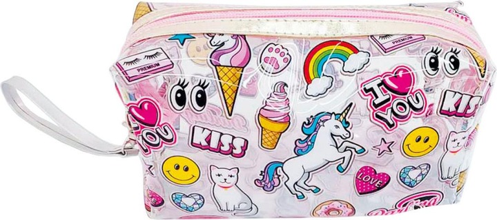 Unico Transparentes Federmäppchen mit Einhorn-Aufdruck