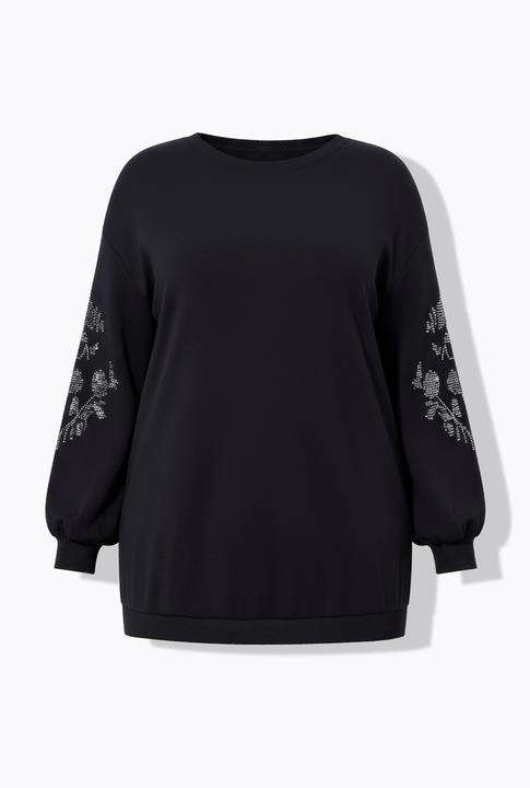 Produktbild Miamoda Sweatshirt, Ballon-Langarm mit glitzernder Applikation (48)