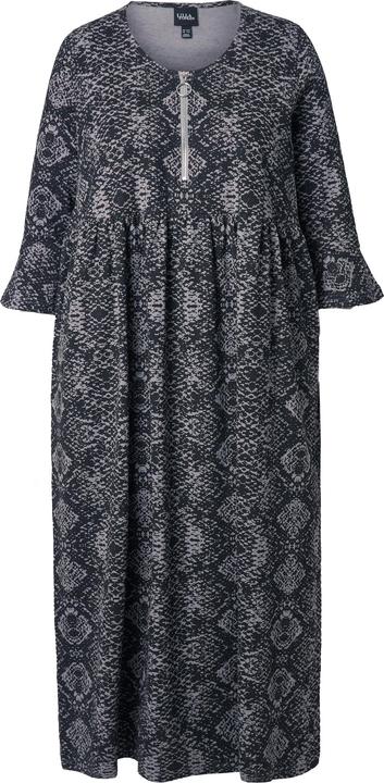 Produktbild Ulla Popken Maxi-Jerseykleid, Schlangenmuster, 3/4-Arm (60)
