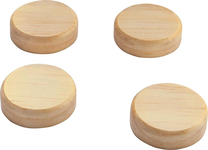 Sigel Holz-Magnete rund (4x)