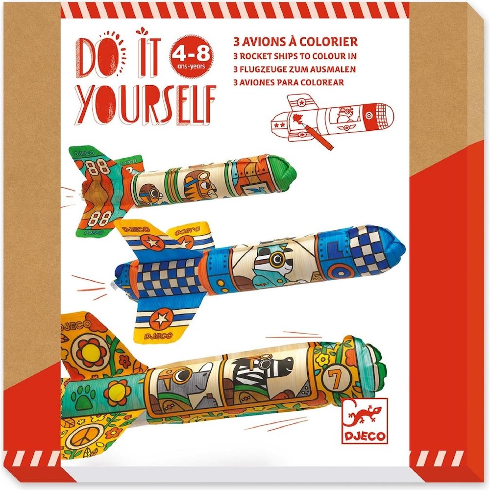Djeco Flieger zum Ausmalen