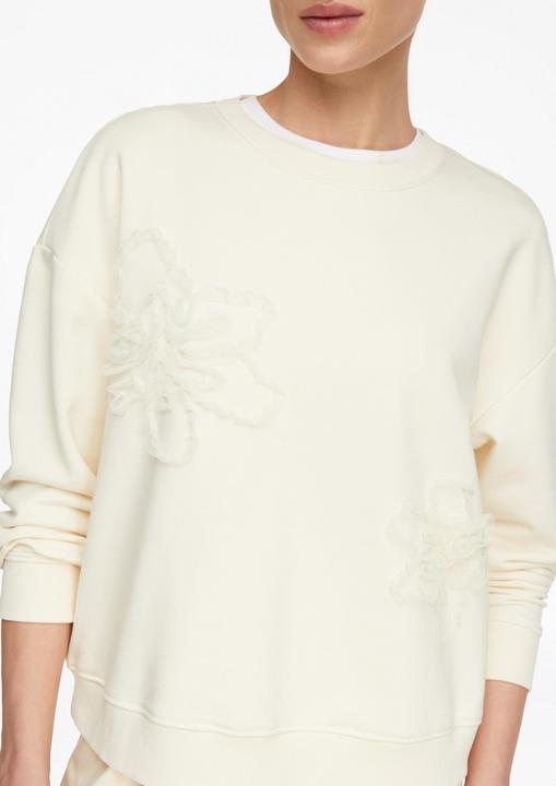 Produktbild Comma Sweatshirt Besticktes Sweatshirt mit geknitterten Blumenapplikationen (32)