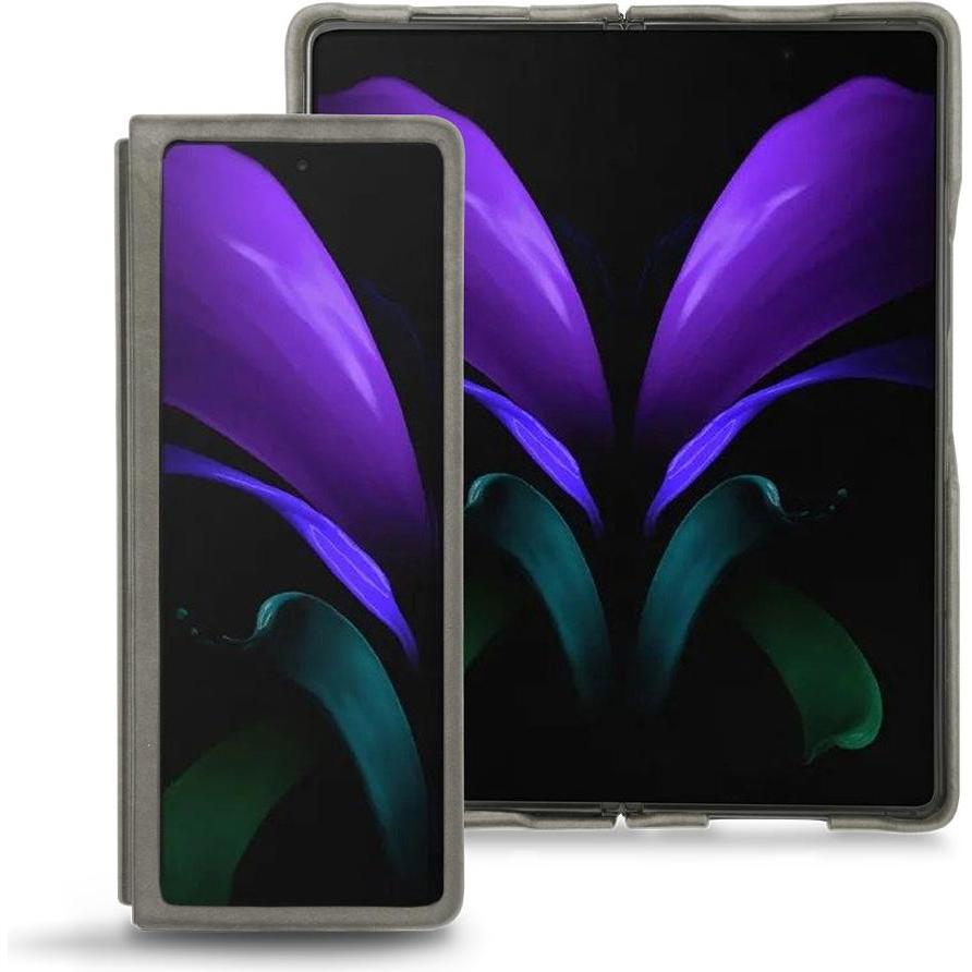 Noreve Lederschutzhülle (Samsung Galaxy Z Fold2), Smartphone Hülle, Grau