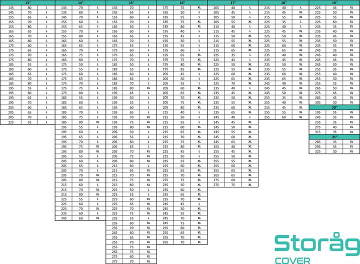 Produktbild Storag SET 4 HOUSSES PNEUS XL (max 21")