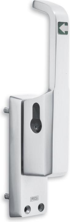 Fuhr Door deadbolt 982 DIN left silver anodised light metal 23 mm round bar 10 mm