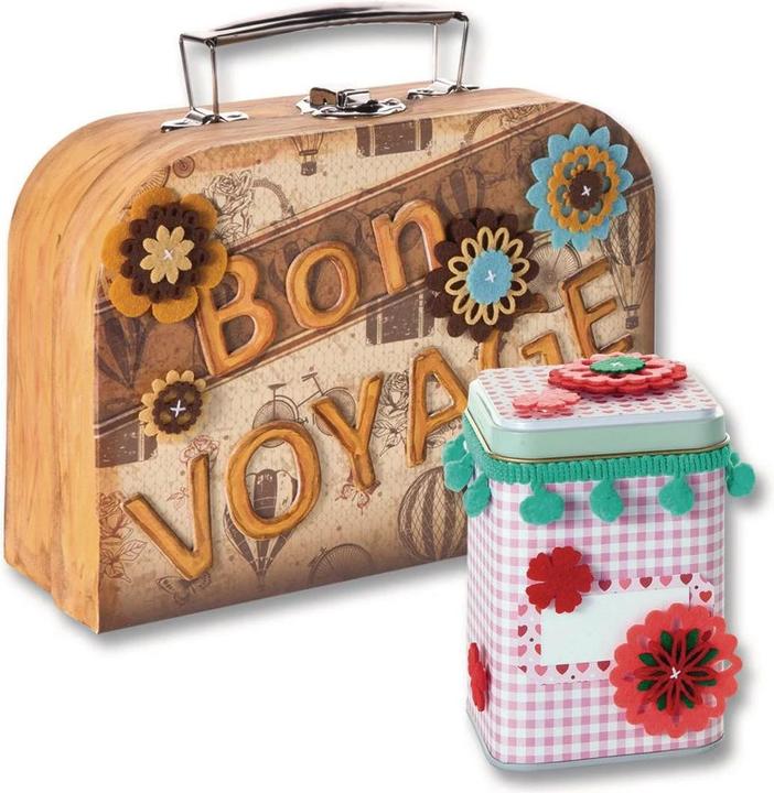 Actual product image Folia Felt Sticker Flowers Coffee