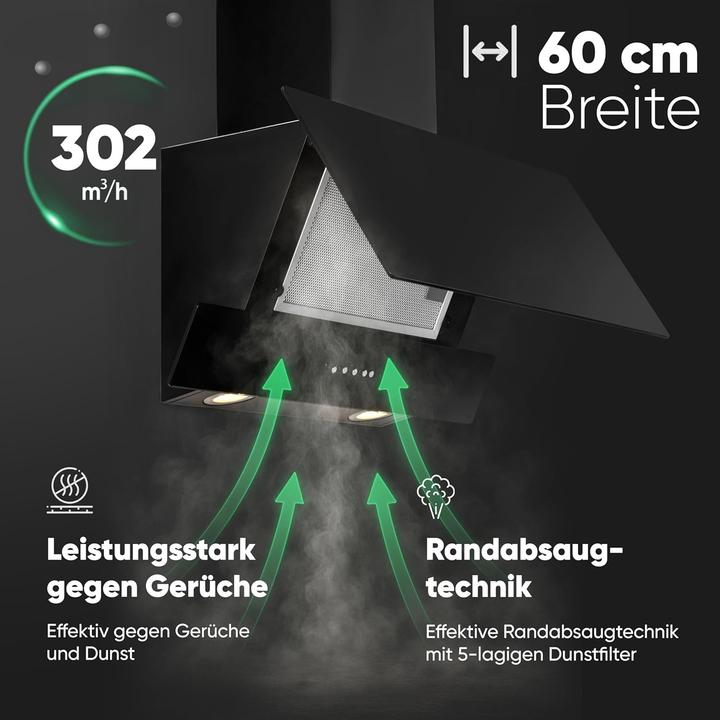 Produktbild Bomann Kopffreihaube Glasschirm DU 7607 G (Wandhaube)