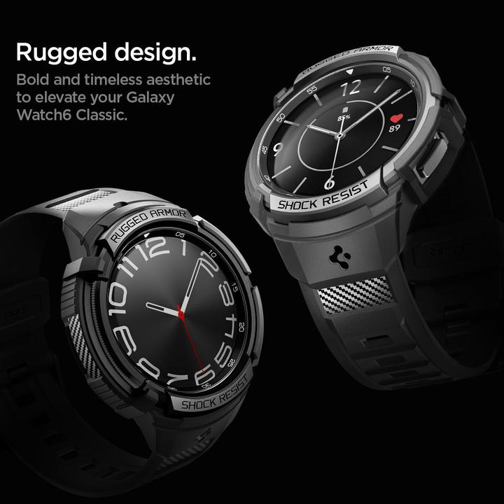 Produktbild Spigen Rugged Armor Pro Samsung Watch 6 Classic 47mm czarny/black ACS06488 (47 mm)