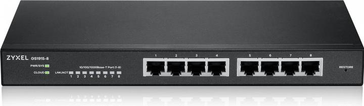 Productafbeelding Zyxel 8-poorts GbE slimme schakelaar, NebulaFlex, GS1915-8 (8 ports)