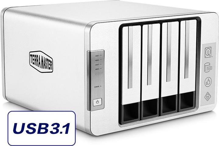Actual product image Terramaster THE 4-BAY USB3.0 SINGLE DISC D4-300 NO RAID (USB 3.0)