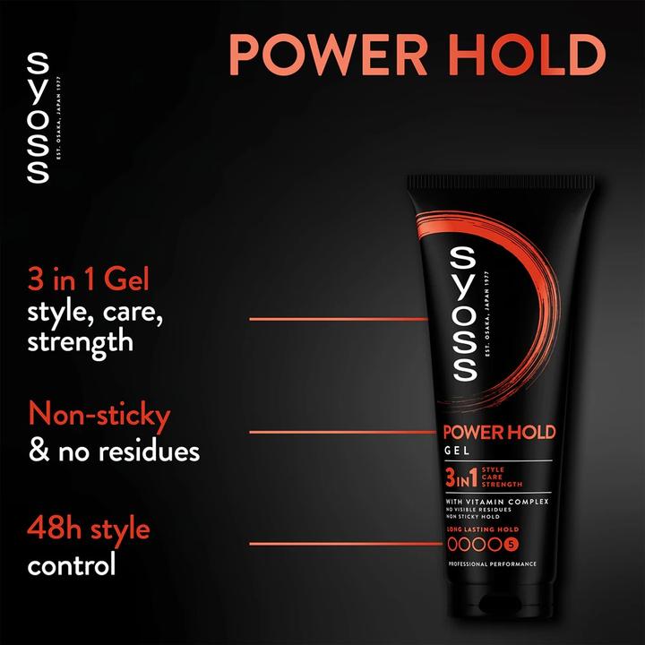 Actual product image Syoss Hair Gel For Men Power Hold 5 (Sculpting Gel) 250 Ml (Hair gel, 250 ml)