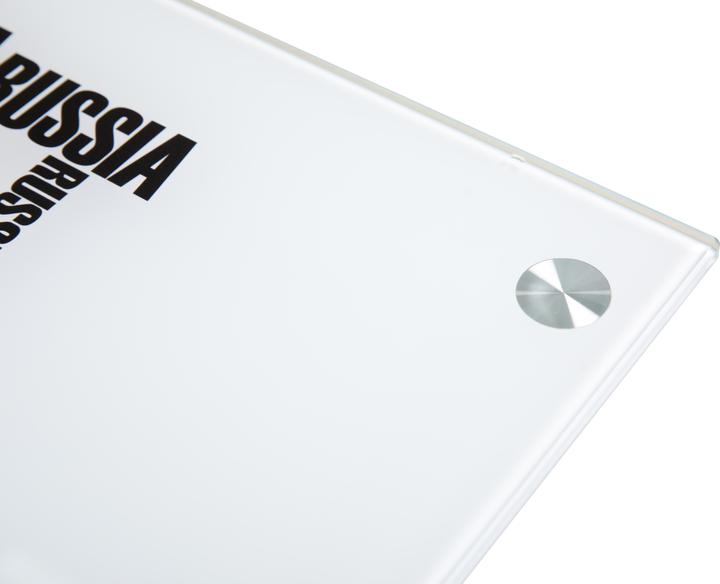 Actual product image Möbilia Desk world map glass white (113 x 58 x 73 cm)