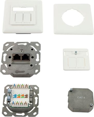 Produktbild Synergy 21 S216350 2 x RJ-45 Weiss Steckdose