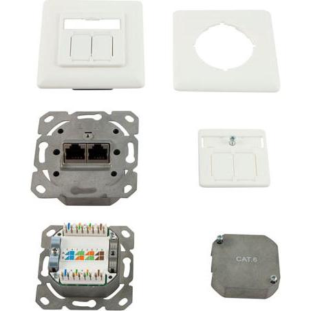 Thumbnail - Synergy 21, Steckdose, S216350 2 x RJ-45 Weiss Steckdose