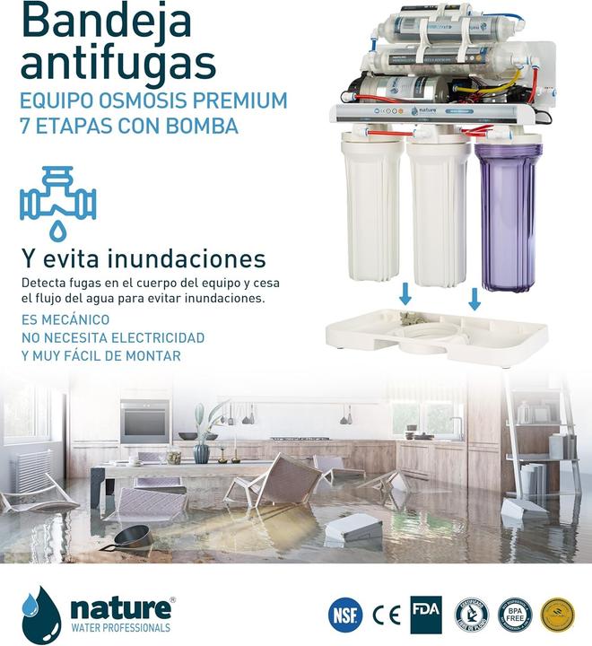 Produktbild Nature 7-stufige Umkehrosmoseanlage mit Pumpe, NSF-zertifiziert, UV-LED-Desinfektion