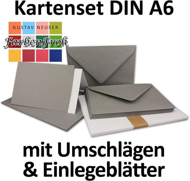 Produktbild Neuser Papier Faltkarten-Set mit Umschlägen und Einleger (75-teilig) (75 Stk.)