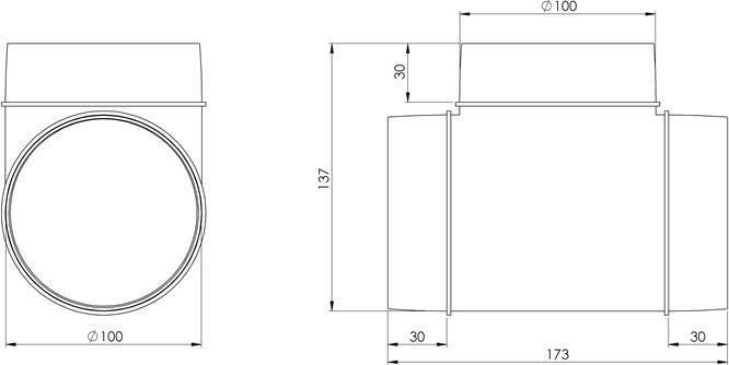 Image du produit Europlast T-PIECE 100MM VALGE PLAST
