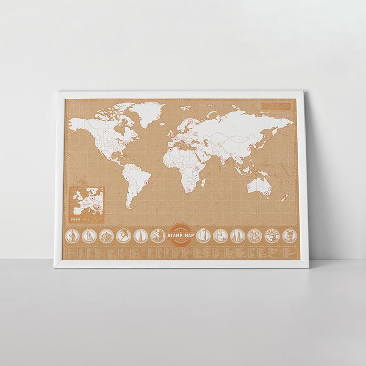 Produktbild Luckies Scratch Map Stamp (82 x 58 cm)