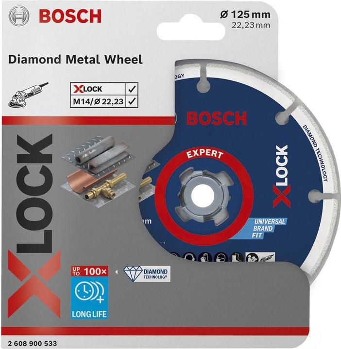 Image du produit Bosch Professional Zubehör EXPERT Diamond Metal Wheel X-LOCK Disque à tronçonner, 125 x 22,23 mm