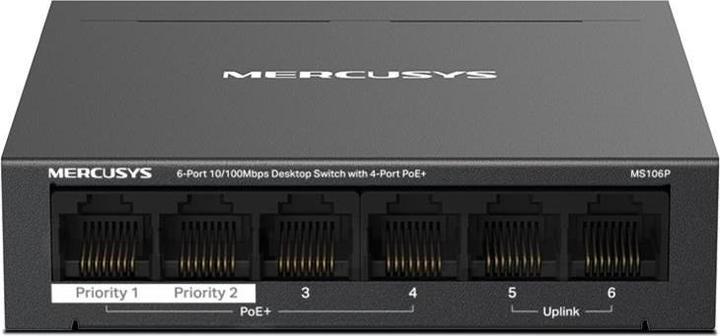 Actual product image Mercusys TP-LINK MS106P / Switch / 6x RJ45 / PoE (6 ports)