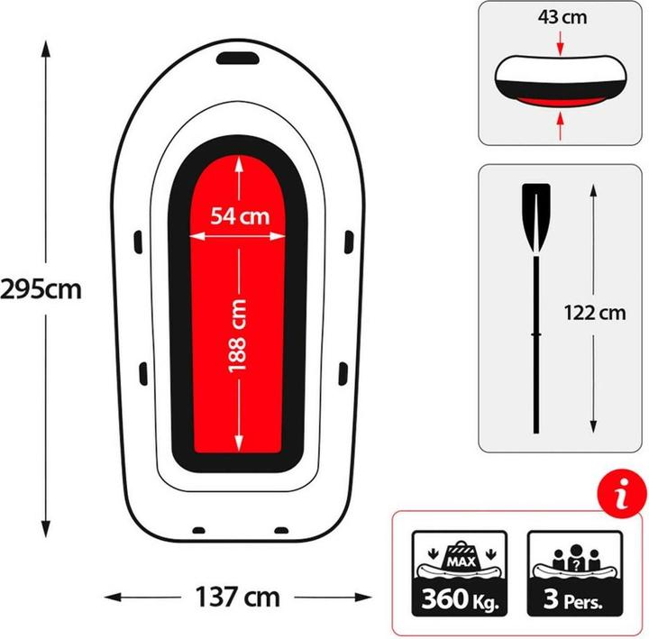 Image du produit Intex Kit Seahawk 3 (295 cm, 3 pers.)