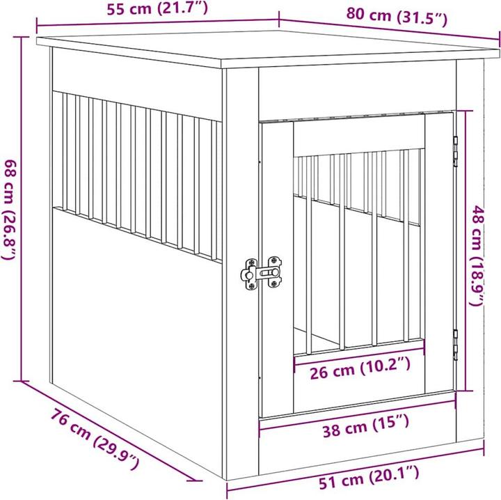 Actual product image vidaXL Dog cage furniture (Dog house)