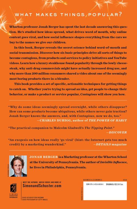 Actual product image Contagious (English, Jonah Berger, 2016)