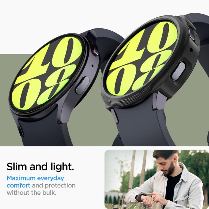 Actual product image Spigen Liquid Air Samsung Galaxy Watch 7 40 mm czarny/matte black ACS07899