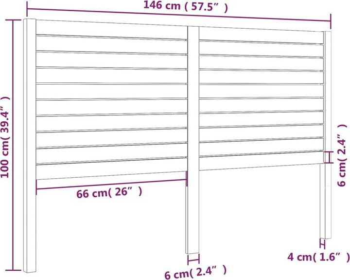 Image du produit vidaXL Kopfteil (146 x 4 x 100 cm)