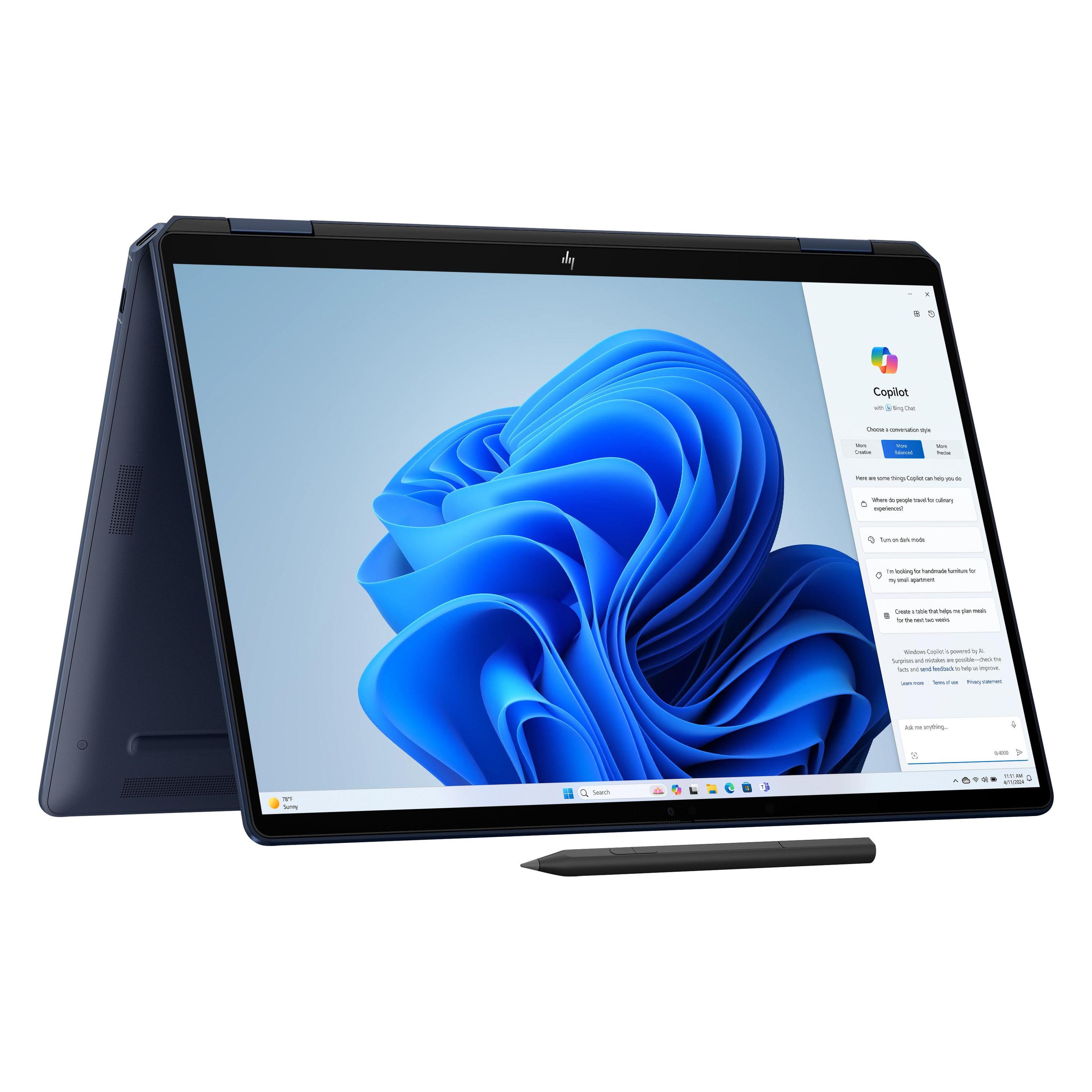 HP OmniBook Ultra Flip Laptop 14-fh0172ng (14", 2000 GB, 16 GB, DE, Intel Core Ultra 7 265), Noteboo