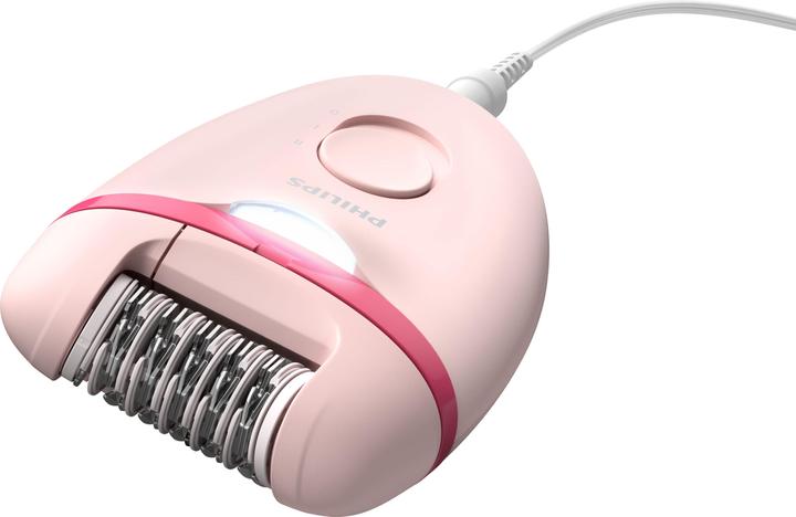 Actual product image Philips Corded Compact Epilator BRE285/00 Satinelle Essential Baltas/Rožinė, Corded