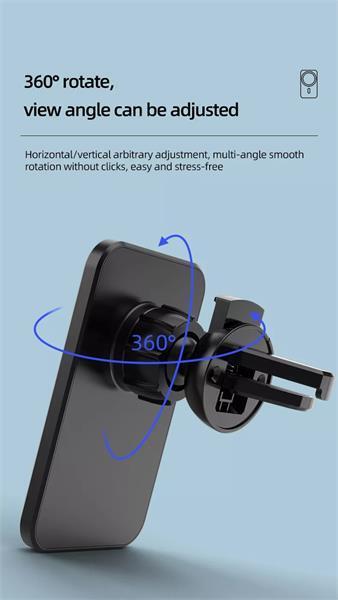 Actual product image 1st Cool Wireless QI charger 15 W, magnetic, for car, MagSafe-compatible, black (15 W)