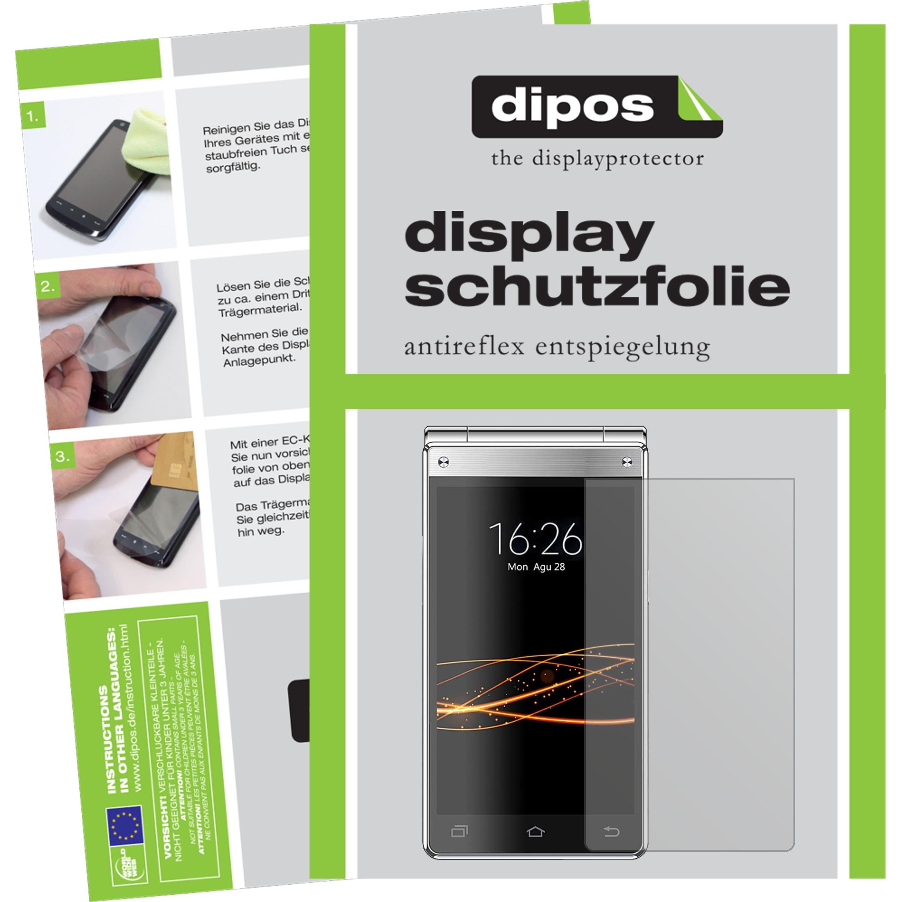 Dipos Displayschutzfolie Antireflex (5 Stück, VkWorld T2 Plus), Smartphone Schutzfolie, Transparent