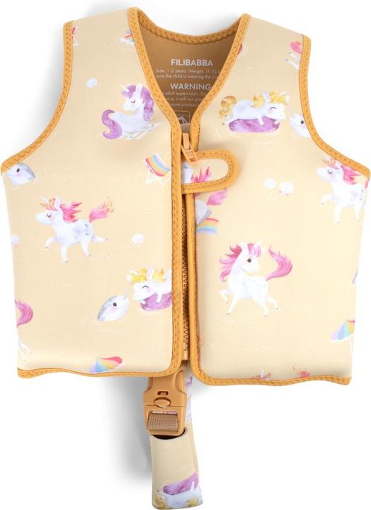 Filibabba Svømmevest 1-2 år – Unicorn Shores (11 - 15 kg)
