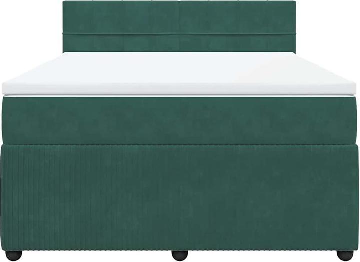 Produktbild vidaXL Bo x springbett mit Matratze 160 x 200 cm Samt (160 x 200 cm)