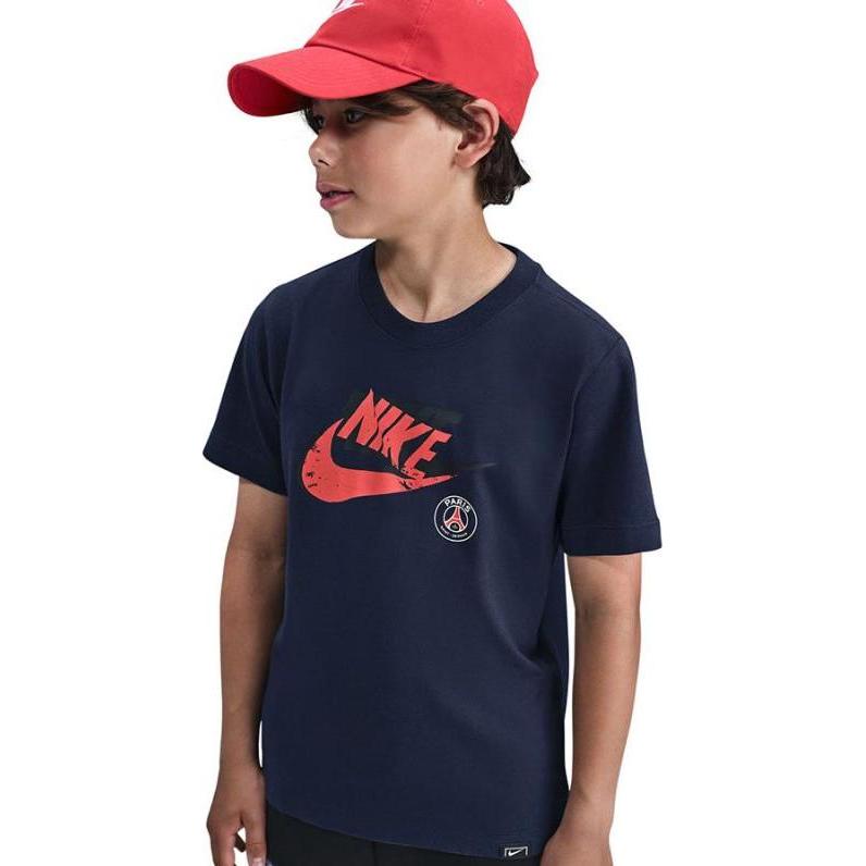 Nike, Bambini, Maglietta sportiva, PSG Wappen-T-Shirt Junior (XL), Nero, XL
