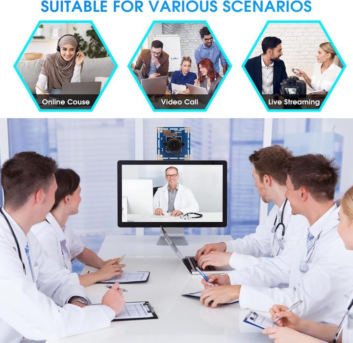 Actual product image ELP Full HD Webcam 1080P Kamera Modul (2 Mpx)