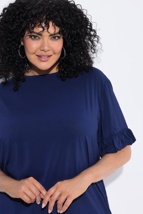 Actual product image Ulla Popken Mixed Material Ruffle Cuff Tee (42)