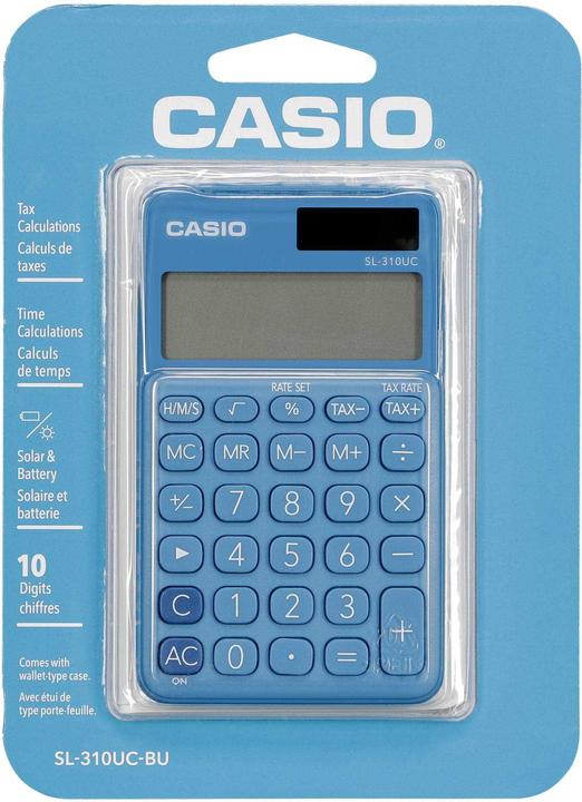 Actual product image Casio Pocket calculator SL310UCBU 10 digits blue (Batteries, Solar cells)