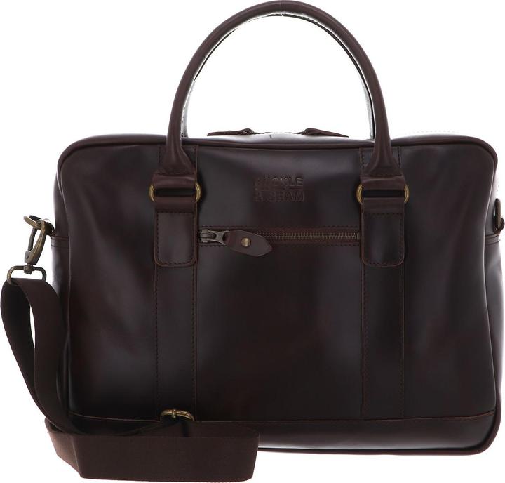 Actual product image Buckle & Seam Leather Business Briefcase Everett Brown / (13")