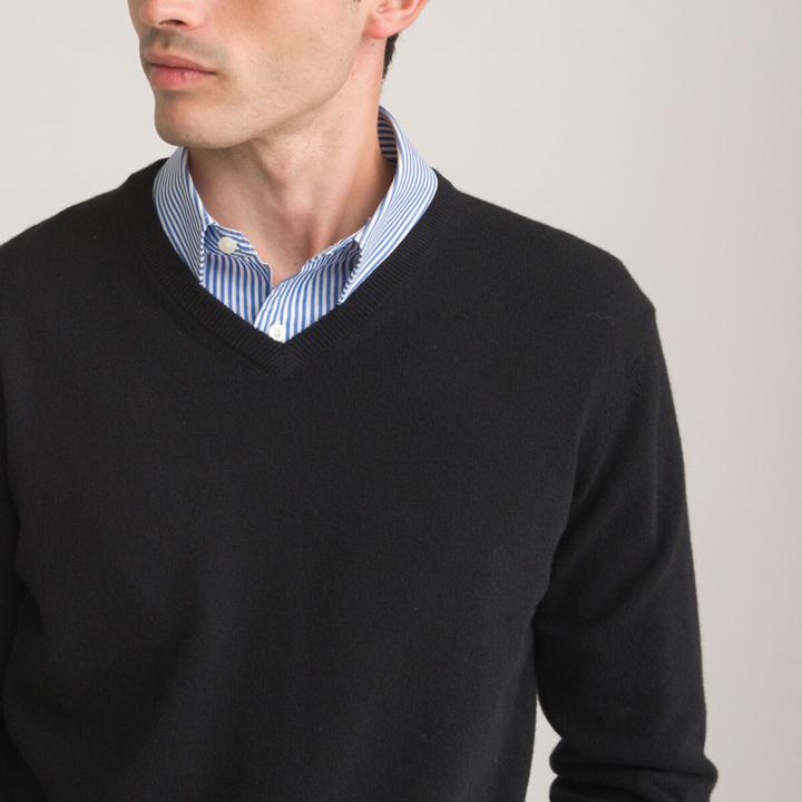 Actual product image La Redoute Collections Jumper with V-neck (XL)