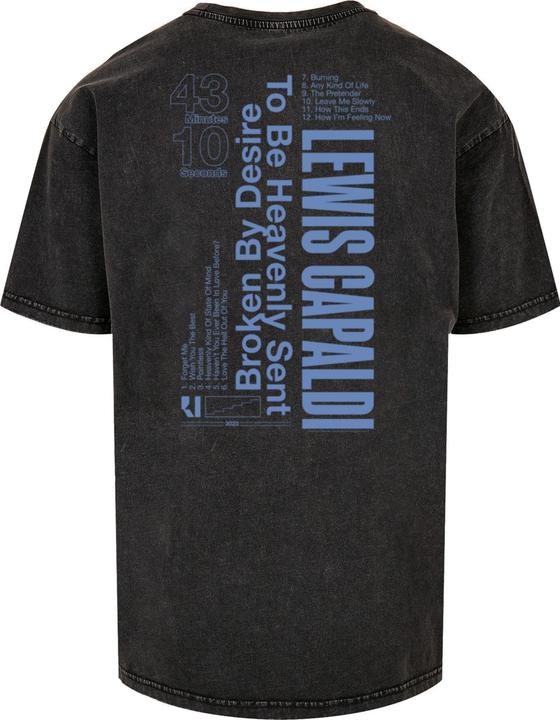 Produktbild Merchcode Lewis Capaldi - Tour grabsheet 3 Acid Washed Oversize Tee - 113795 (M)