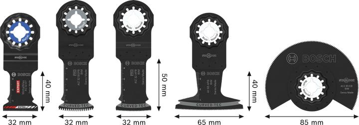 Produktbild Bosch Professional Zubehör Starlock Sägeblatt Set, 5-tlg, Thekendisplay, TU5