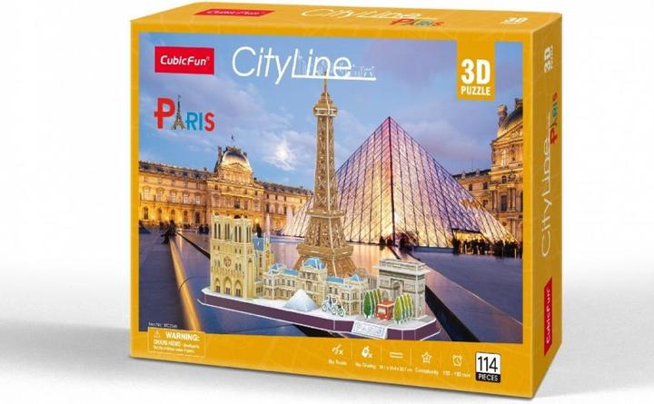 Actual product image Cubicfun Cubic Fun 3d Puzzle City Line Paris (114 pieces)