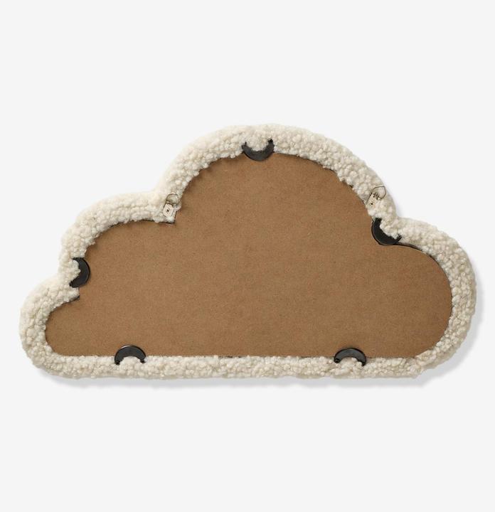 Immagine prodotto Vertbaudet Kinderzimmer Spiegel WOLKE mit Teddyfleece-Rahmen (45 x 25 cm)