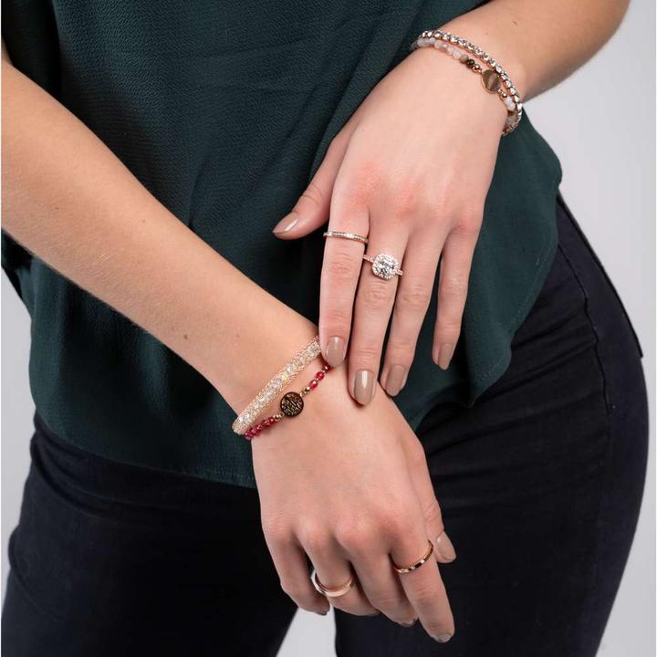 Immagine prodotto Bijouteria Bracciale (18 cm, Acciaio inossidabile, Rivestimento in PVD (colore oro), Agata)